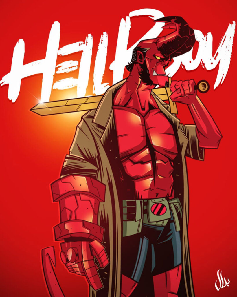 Strongest Version of Hellboy Fan Art by Bilal Arbani